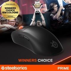 SteelSeries Prime Mini Wireless Optical Mouse - Sleek Black Design for Ultimate Gaming Performance